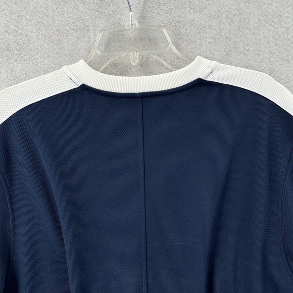 Nike Soccer Shirt Mens LARGE Blue Center Spell Out Outdoor Athletic Quick Dry - Picture 8 of 16
